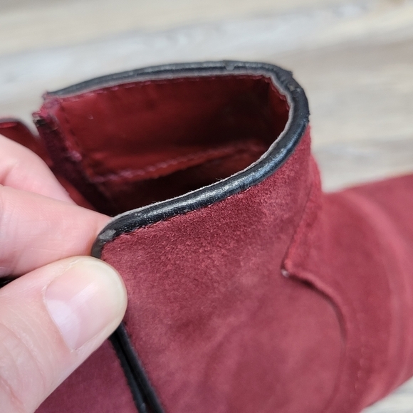 Red Leather boots by Earth Origin comfort Women's Size 7 M red - Picture 12 of 12